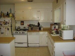 Kitchen from dining area